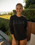 Surf Crewneck - Black on Black