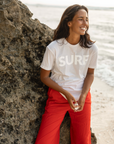 Surf T-Shirt - White on White