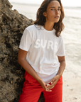 Surf T-Shirt - White on White