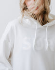 Surf Hoodie - White on White